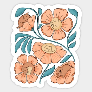 Cats and dogs flowers Sticker